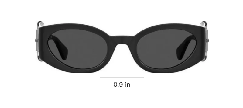 MOSCHINO Acetate Irregular Shape Sunglasses Women's Black-3