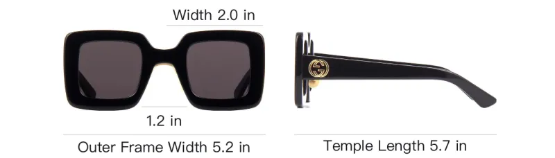 GUCCI Subject To Official Website Irregular Shape Sunglasses Men's Black-3