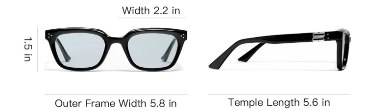 GENTLE MONSTER Plate Frame Rectangular Sunglasses Unisex Black-3