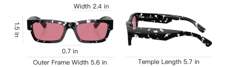 PRADA Tortoiseshell Rectangle frame Sunglasses-3
