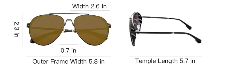 EVISU Aviator Sunglasses Unisex Black-3