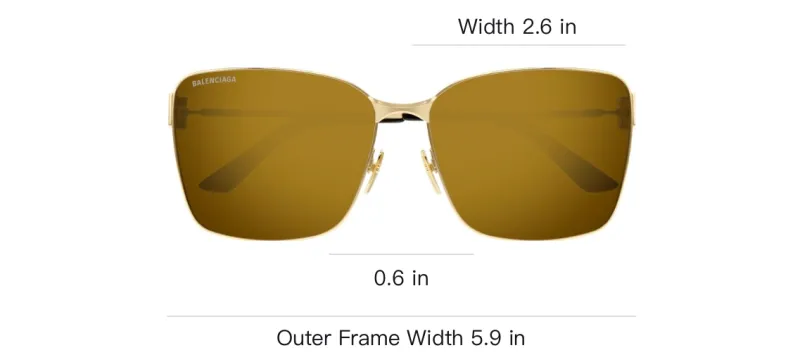 Balenciaga Rectangular Frame Sunglasses-3