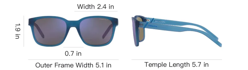 Arnette Plastic Square Sunglasses Men's Blue-5