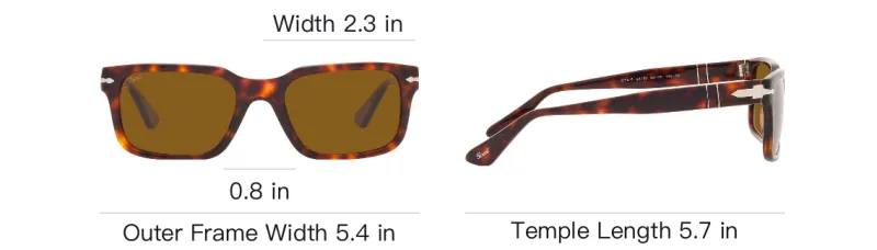 PERSOL PO3273S Rectangle frame Sunglasses-3