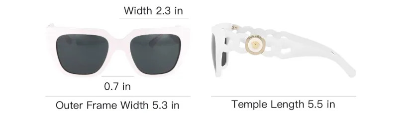VERSACE Sunglasses Unisex White-4