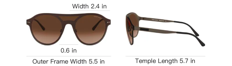 GIORGIO ARMANI Aviator Sunglasses Women's Brown-6