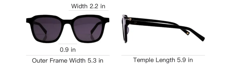 LAPIZ SENSIBLE. Biodegradable Acetate Square Sunglasses Unisex Black-3