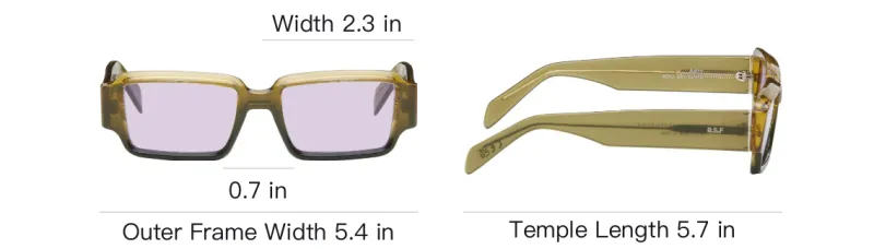 Retrosuperfuture Rectangular Sunglasses Men's Green-3