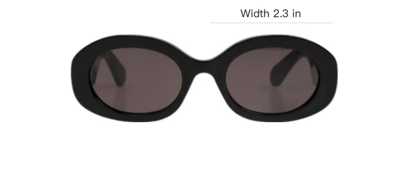 Chloe Recycled Acetate Oval Sunglasses Women's Black-3