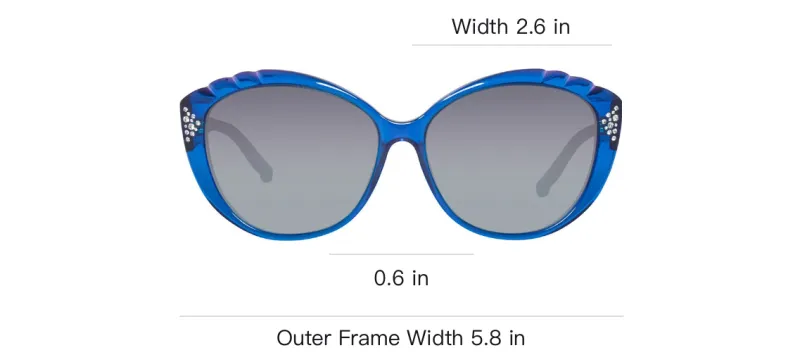 Swarovski Acetate Oval Sunglasses Women's Blue-3