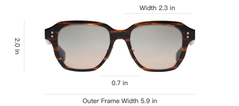 DITA Plate Frame Square Sunglasses Unisex Tortoiseshell-2