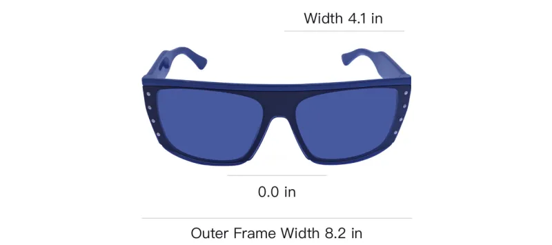 Jimmy Choo Plastic Aviator Sunglasses Unisex Blue-3