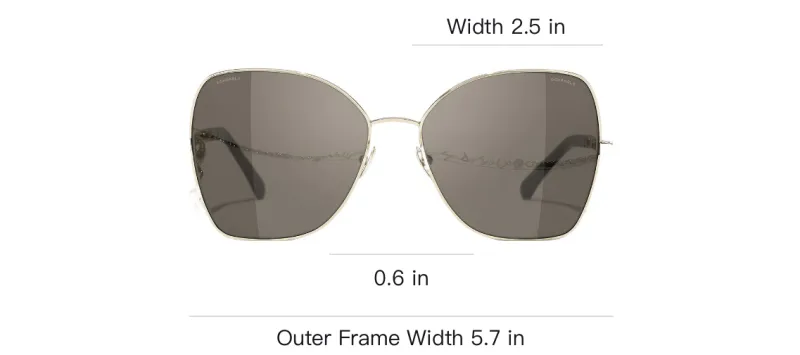 CHANEL Sunglasses Unisex Gold-3
