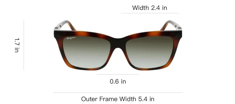 FERRAGAMO Plastic Square Sunglasses Women's Tortoiseshell-7