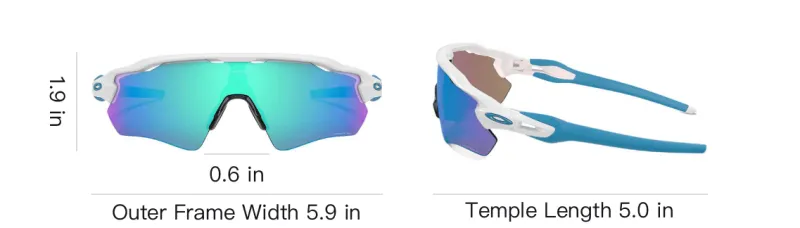 Oakley Plastic Irregular Shape Sunglasses Unisex White-5
