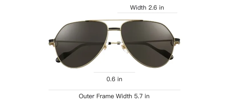 CARTIER Metal Enamel Aviator Sunglasses Unisex Gold-2