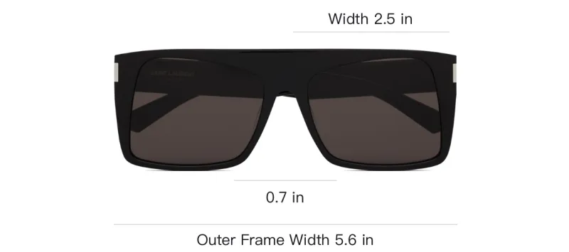 SAINT LAURENT Sl 556 Rectangular-frame Sunglasses-2