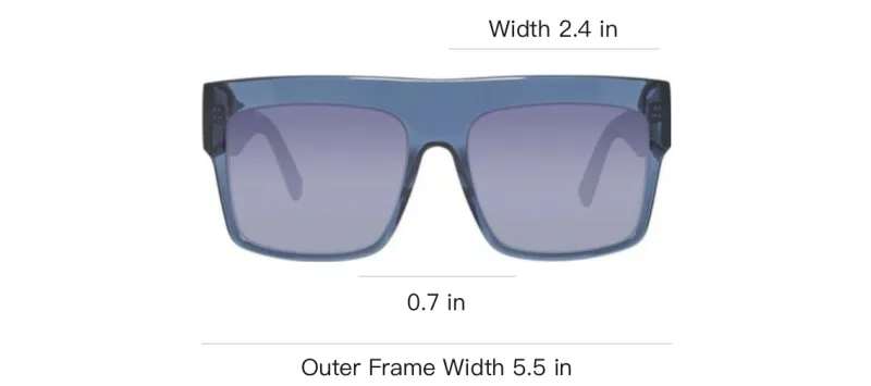 Swarovski Square Sunglasses Women's Blue-3