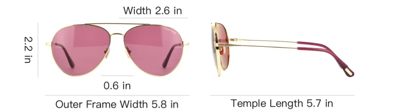TOM FORD Pilot frame Sunglasses-3