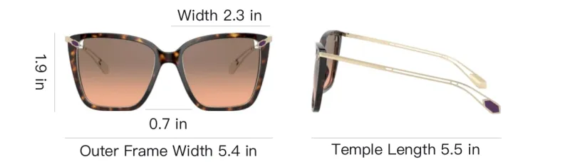BVLGARI Plastic Irregular Shape Sunglasses Women's Gold-3