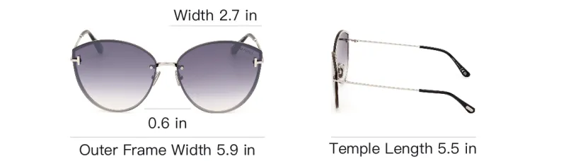 TOM FORD Evangeline Oversized Frame Sunglasses-3