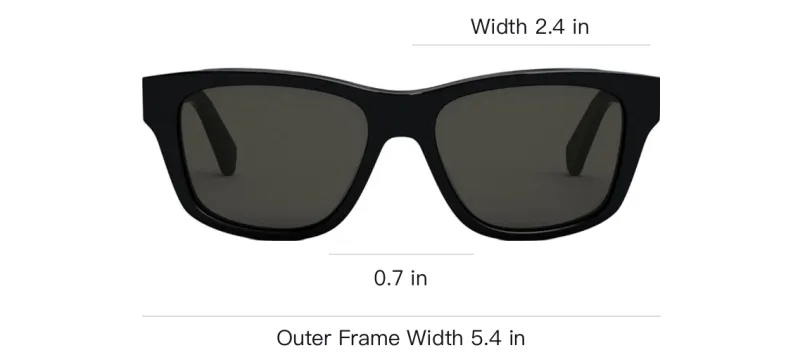 CELINE Squared Frame Logo Printed Sunglasses-2