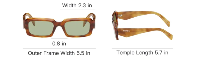 PRADA Symbole Rectangle frame Sunglasses-3