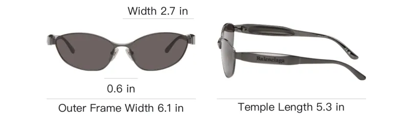 Balenciaga Oval Frame Sunglasses-3