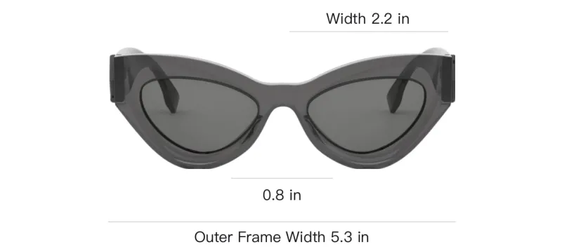 FENDI Plastic Butterfly Sunglasses Women's Gray-2