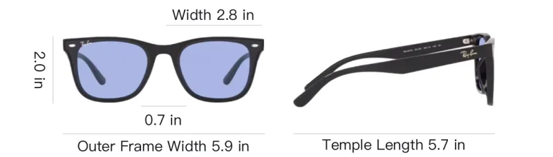 RayBan Injection Molded TR90 Square Sunglasses Unisex-3