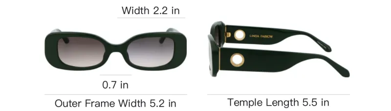 Linda Farrow Lola Rectangle Frame Sunglasses-3