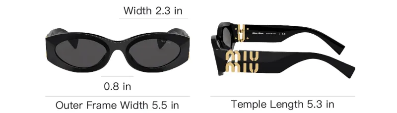 MIU MIU Glimpse Oval frame Sunglasses-3