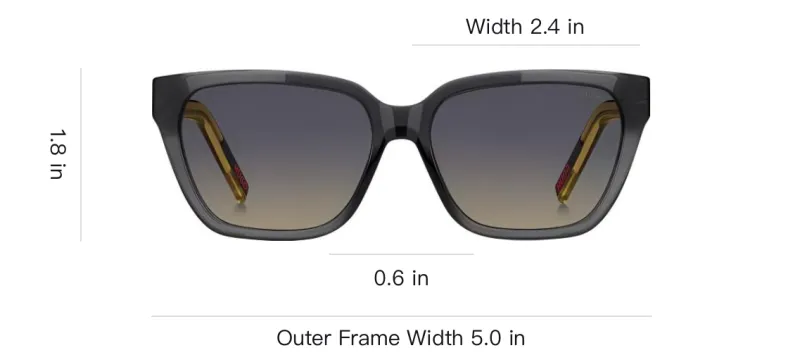 HUGO BOSS Plastic Acetate Irregular Shape Sunglasses Women's Black-3