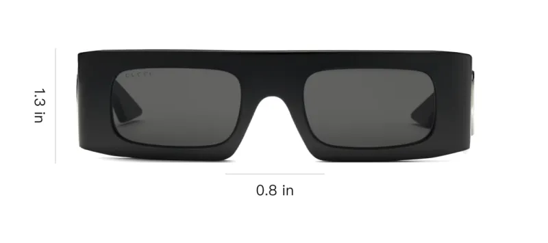 GUCCI Rectangular Frame Sunglasses-2