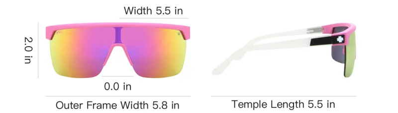 SPY Plastic Irregular Shape Sunglasses Men's Pink-3