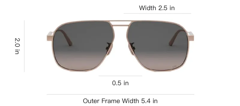 DIOR Aviator Frame Sunglasses-3