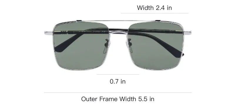 GUCCI Acetate Aviator Sunglasses Women's Silver-3