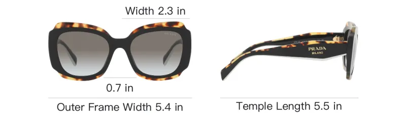 PRADA Sunglasses Unisex Black-3