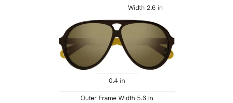 Chloe Recycled Acetate Aviator Sunglasses Men's Brown-2