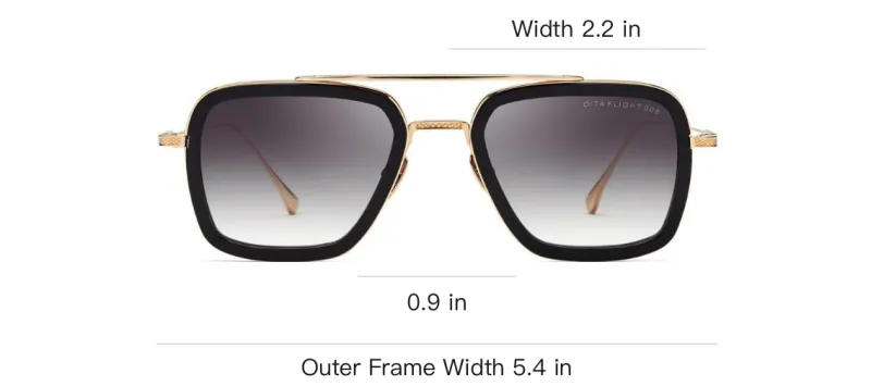 DITA Flight Square frame Sunglasses-2
