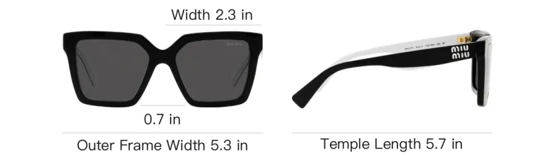 MIU MIU Plate Frame Square Sunglasses Women's-5