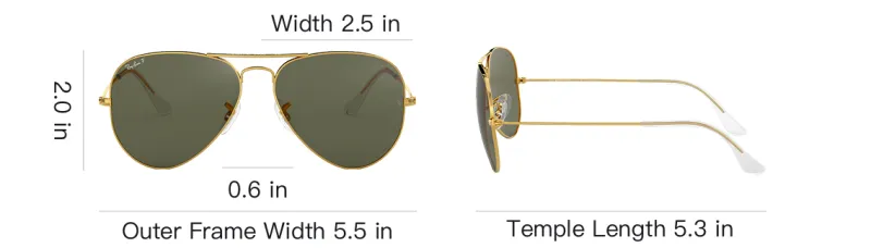 Ray Ban Aviator Classic Non Polarized Sunglasses-5
