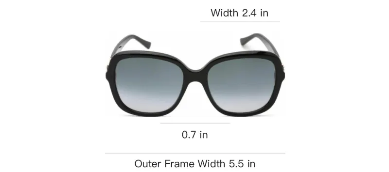 Jimmy Choo Plastic Square Sunglasses Women's Black-2