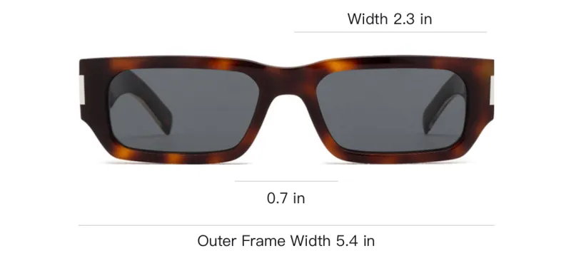 SAINT LAURENT Rectangle frame Sunglasses-3