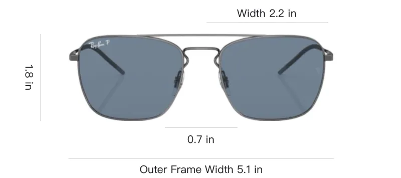 RayBan Metal Aviator Sunglasses Unisex Black-3