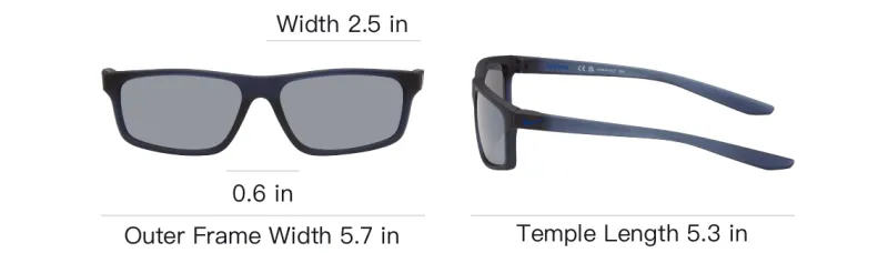 Nike Bio-Nylon Rectangular Sunglasses Men's Blue-3