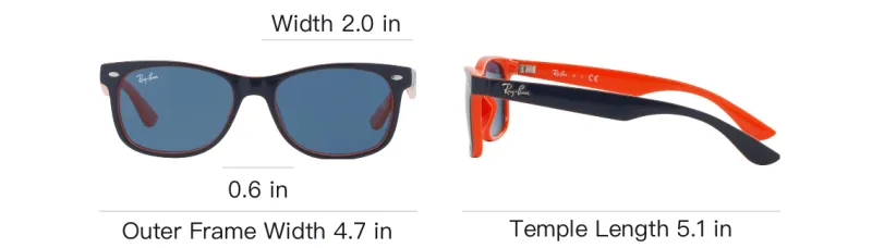 RayBan Acetate Plastic Square Sunglasses Kids' Black-3