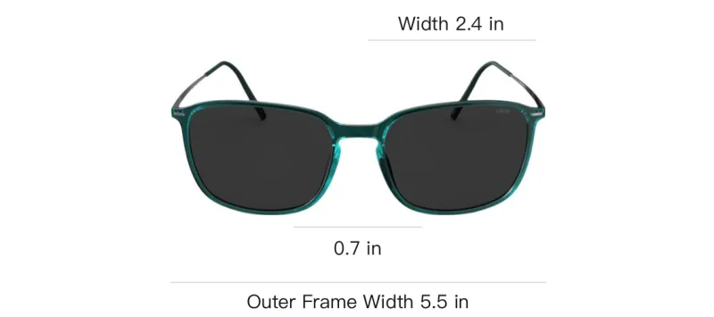 SILHOUETTE Titanium Rectangular Sunglasses Unisex Green-3