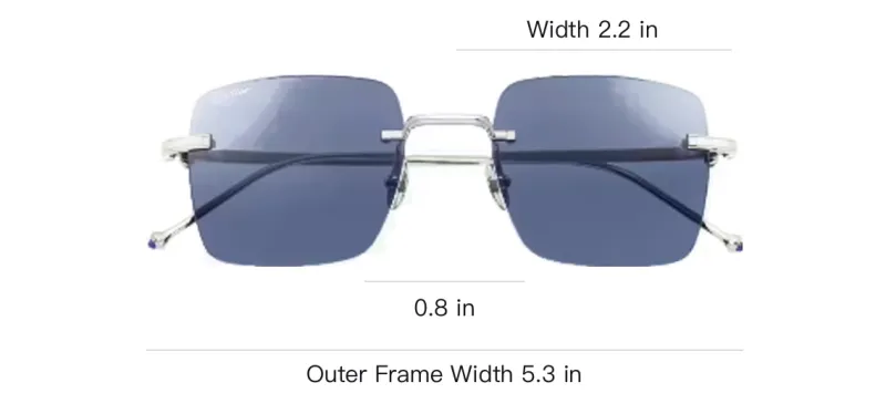 CARTIER Titanium Irregular Shape Eyeglass Frames Women's Silver-2