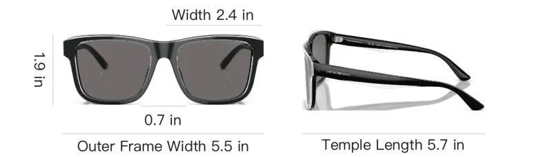 EMPORIO ARMANI Square Frame Sunglasses-5